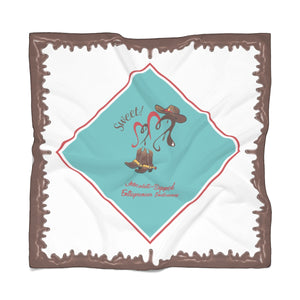 Chocolate-Dipped NACWE Poly Scarf - Sweet! White Background